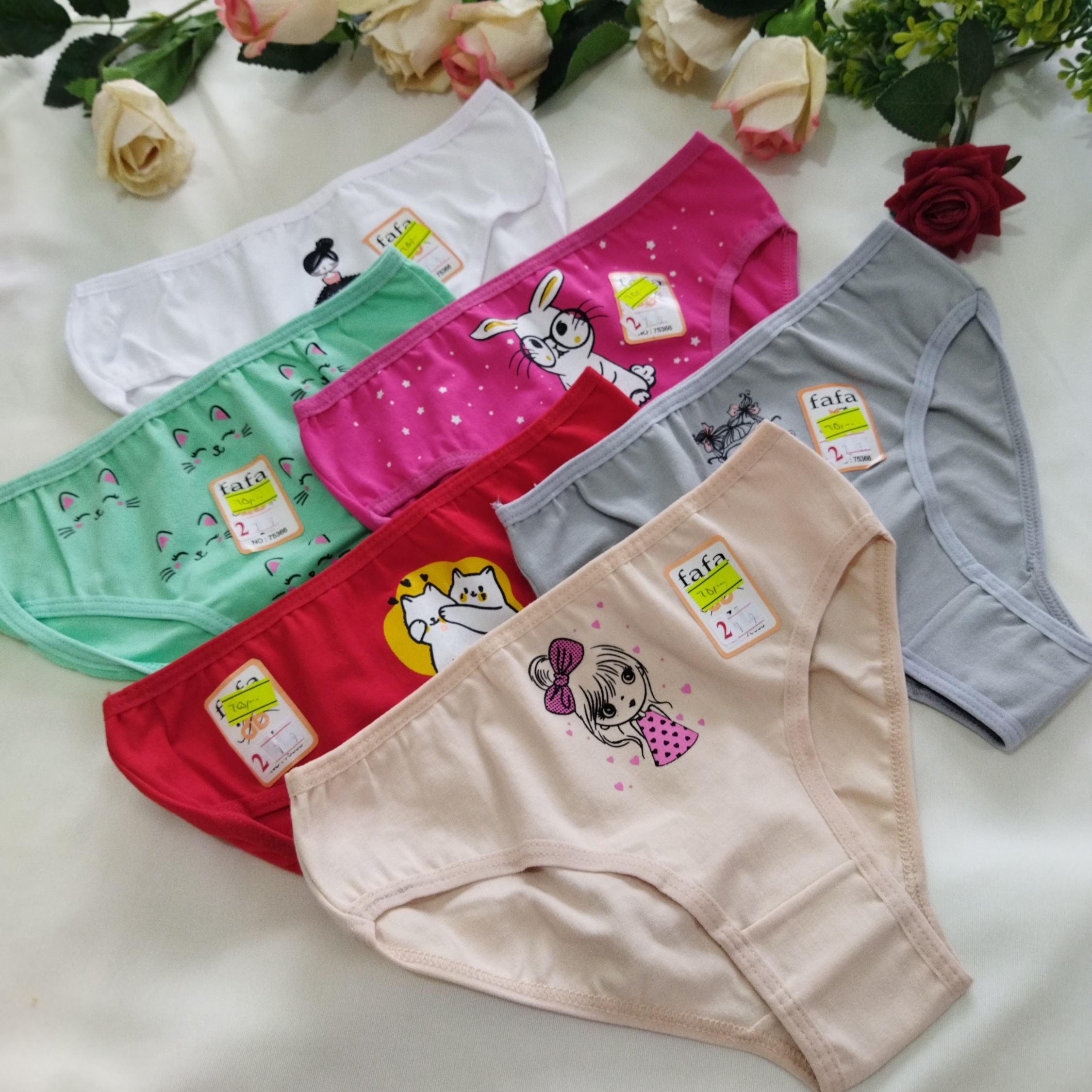 شورت اسلیپ دخترونه برند فافا نخ پنبه