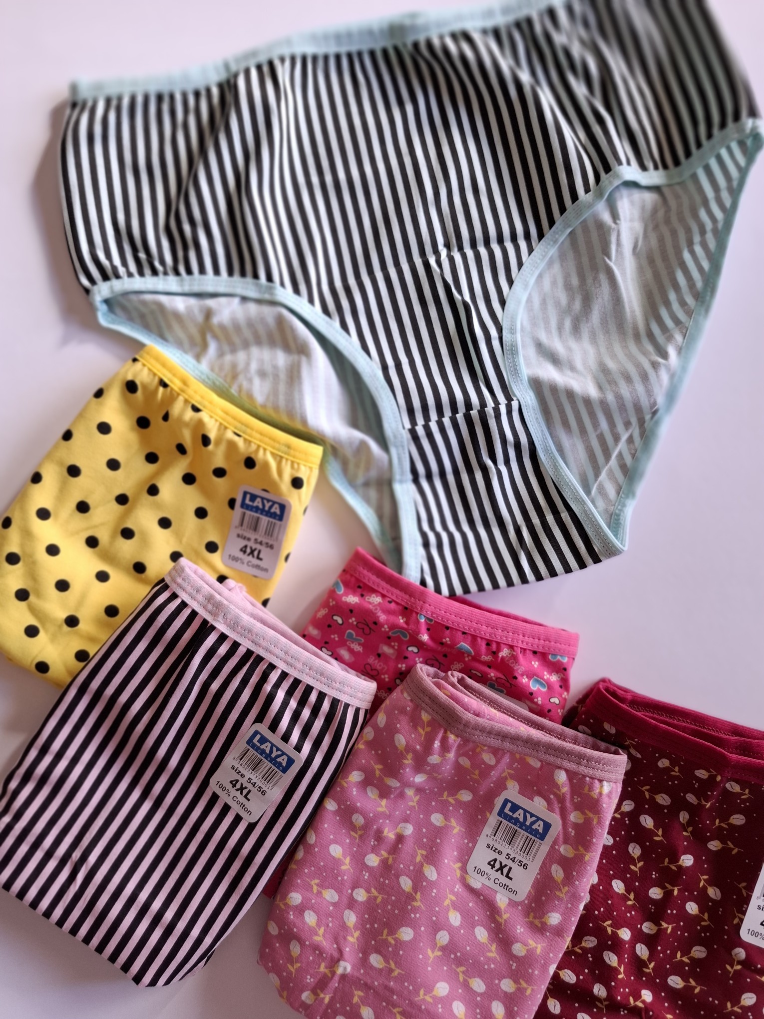 شورت ۴ ایکس لارج لعیا زنانه اسلیپ نخ پنبه