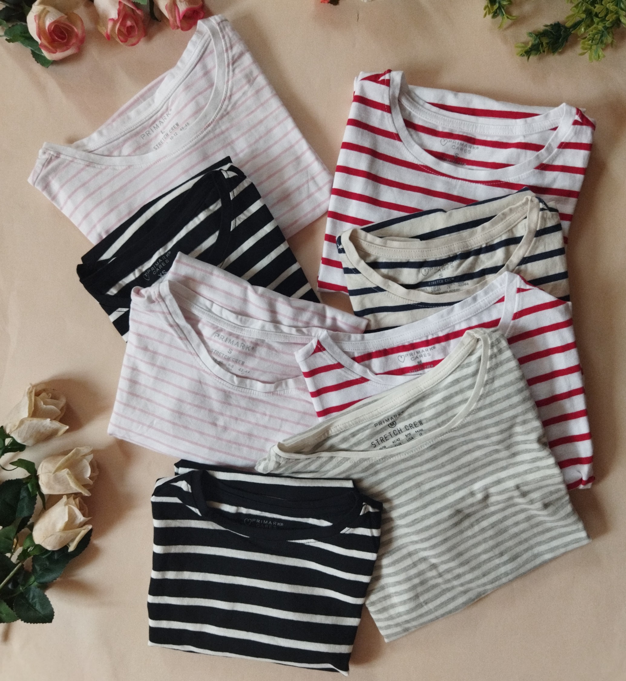 تیشرت راه راه زنانه نخ پنبه