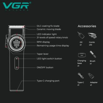 ماشین اصلاح موی سر و صورت VGR مدل V-001